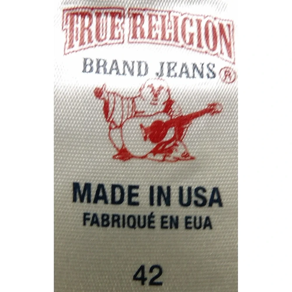 VTG Y2K True Religion World Tour Men 42 Section Straight USA Flap Pocket Jeans